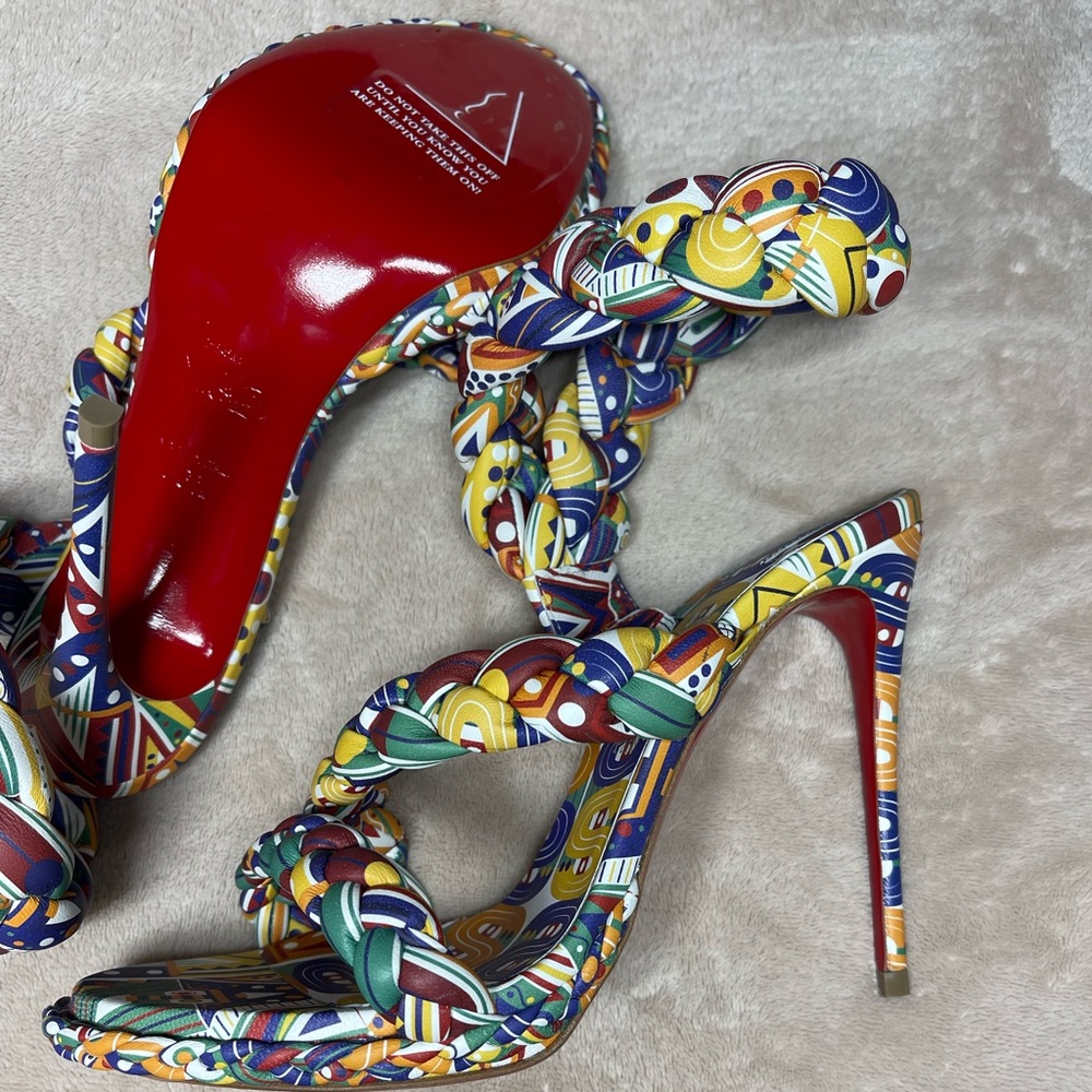 Christian Louboutin Fatima collection x Idris Elba WAMIMS Braided SandalsEU 36,5 - Picture 4 of 9
